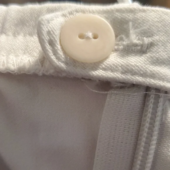 Eileen Fisher Off-White Pull-On Straight Leg Chinos - Picture 8 of 9